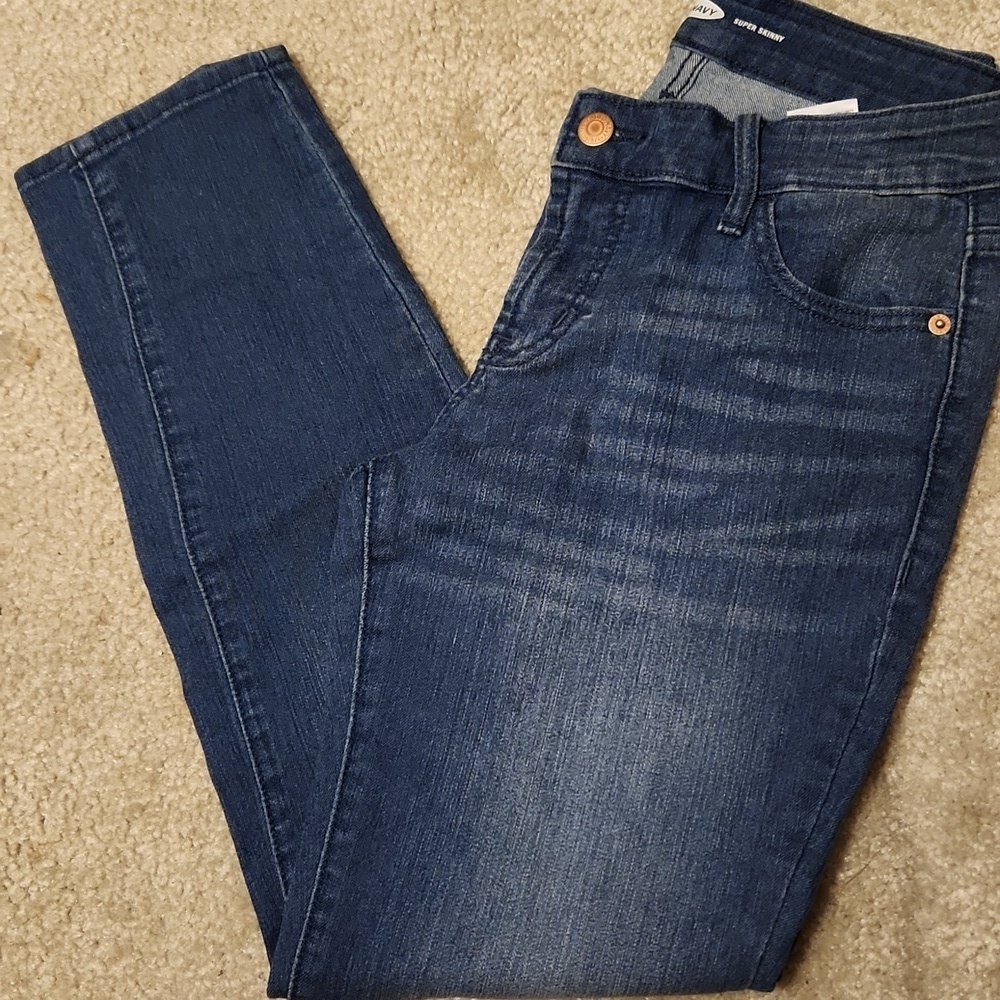 Old Navy Jeans Womens Size 4 Petite Super Skinny Blue
